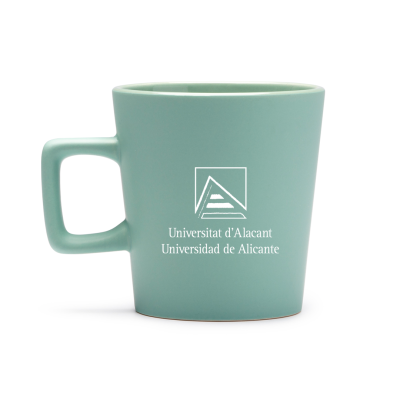 Taza cerámica 300ml mate y asa cuadrada