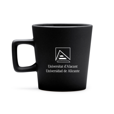 Taza cerámica 300ml mate y asa cuadrada