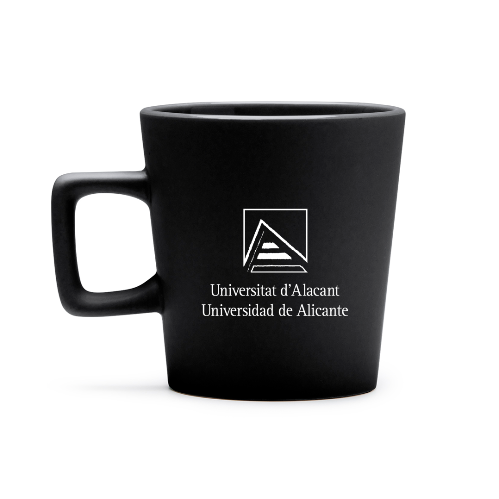 Taza cerámica 300ml mate y asa cuadrada