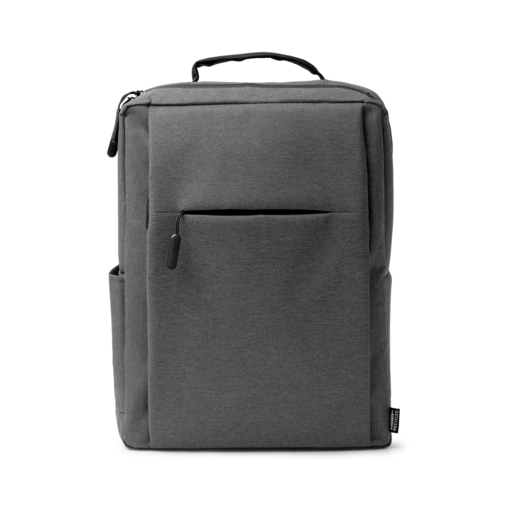 Mochila poliéster 600D RPET acabado jaspeado, para portátil 15"