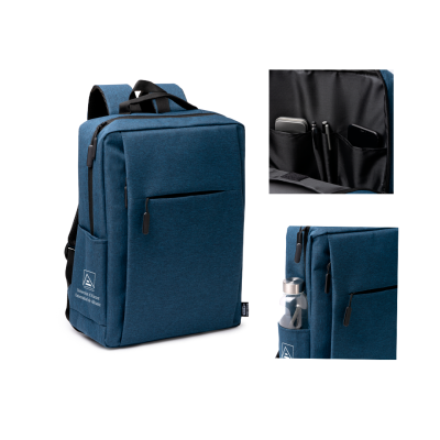 Mochila poliéster 600D RPET acabado jaspeado, para portátil 15"