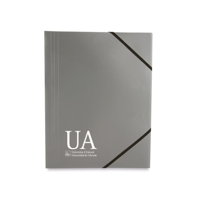 Carpeta con gomas negras UA