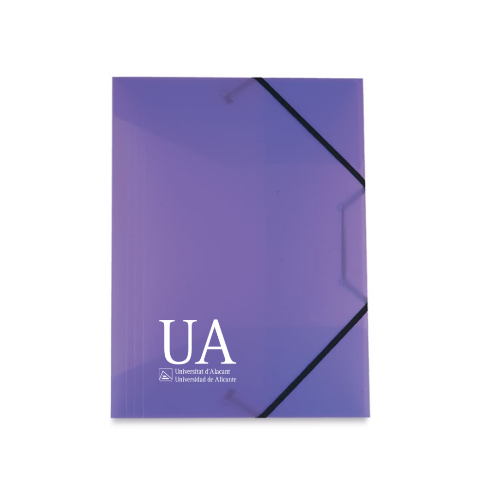 Carpeta con gomas negras UA