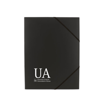 Carpeta con gomas negras UA