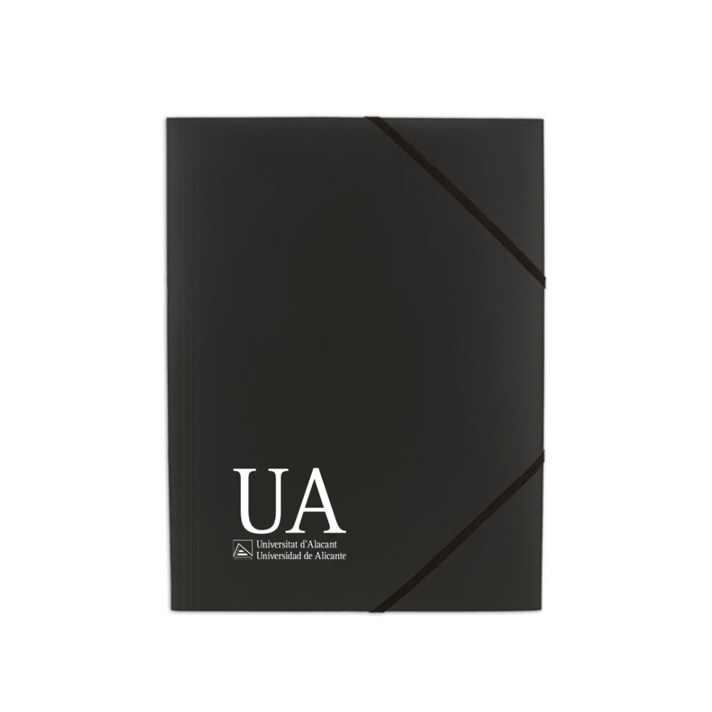 Carpeta con gomas negras UA