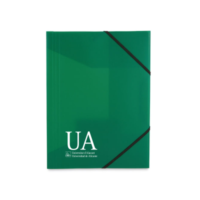 Carpeta con gomas negras UA