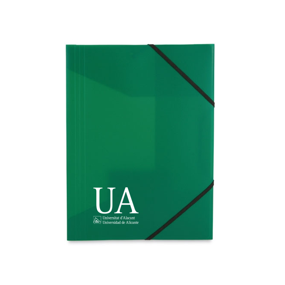 Carpeta con gomas negras UA